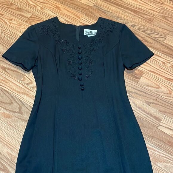 Vintage Sheri Martin Black Dress, - Picture 2 of 5
